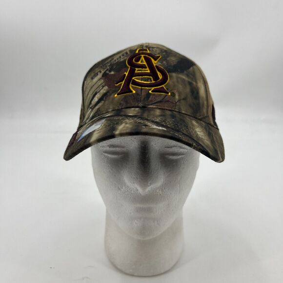 Arizona State Sun Devils Strap Back Hat Cap Mens Adjustable Camouflage Hunting - Picture 2 of 12